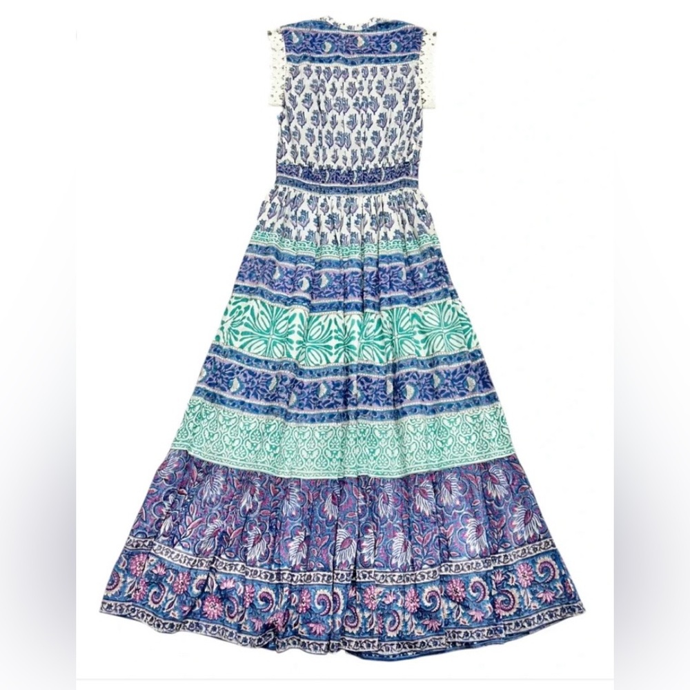Bell By Alicia Bell Viv Maxi sleeveless Dress small cotton silk colorful - Picture 6 of 12